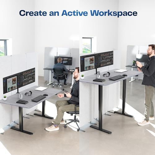 VIVO Dark Gray 60 x 30 in Standing Desk, DESK-KIT-0B6G