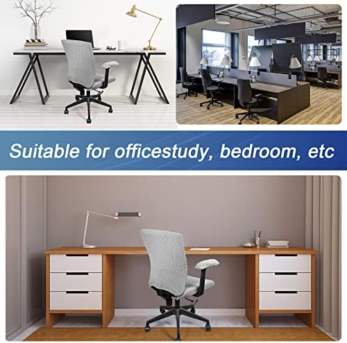 Tallew 4 Pcs Office Chair Covers Stretchable Armrest Seat,XL,Silver Gray