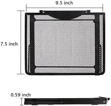 Ergonomic Laptop Tablet Stand Metal Mesh Ventilated Desktop Adjustable Computer Holder Riser Compatible with Apple MacBook Air Pro Dell XPS HP Samsung Lenovo More Laptops up to 16" (Black)