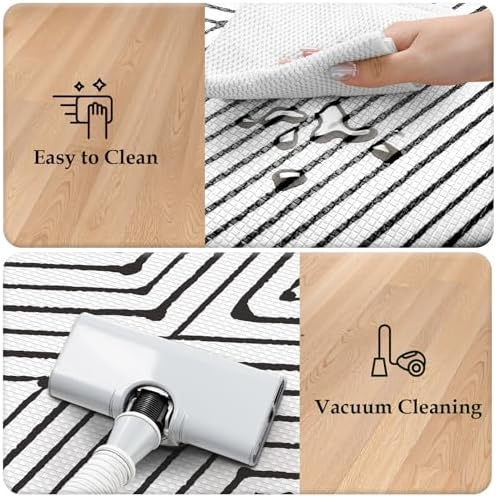 KIMODE Kitchen Mats Cushioned Anti Fatigue,Geometric Kitchen Rugs Sets of 2