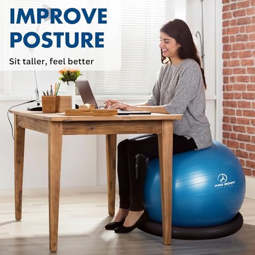 ProBody Pilates Yoga Ball Chair for Office - with Resistance Bands
