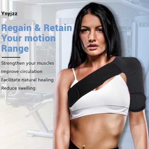 Shoulder Brace for Women, Shoulder Compression Sleeve, Adjustable and Can be Worn Under Clothes, Rotator Cuff for Pain Relief (Left shoulder women)