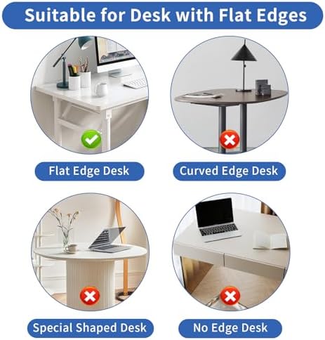 LUKETURE Desk Side Storage,11-4/5" Power Strip Cable Management Tray