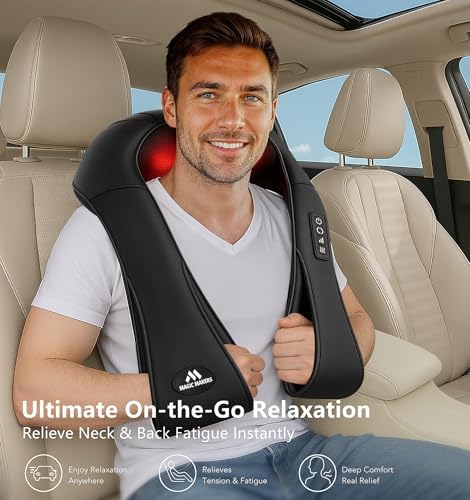 Neck Massager for Pain Relief Deep Tissue with Heat, Gifts for Women Men