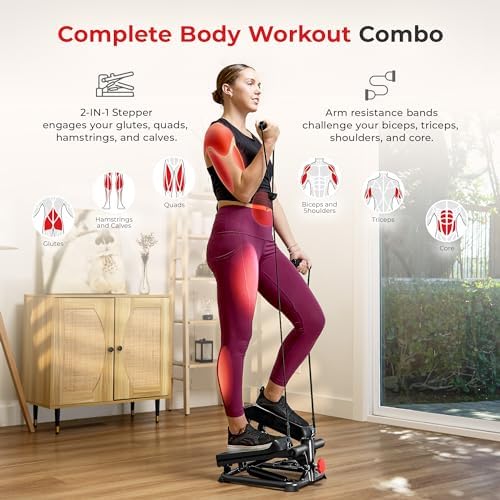 Sunny Health & Fitness Mini Stepper w/LCD Monitor & Adjustable Step Height