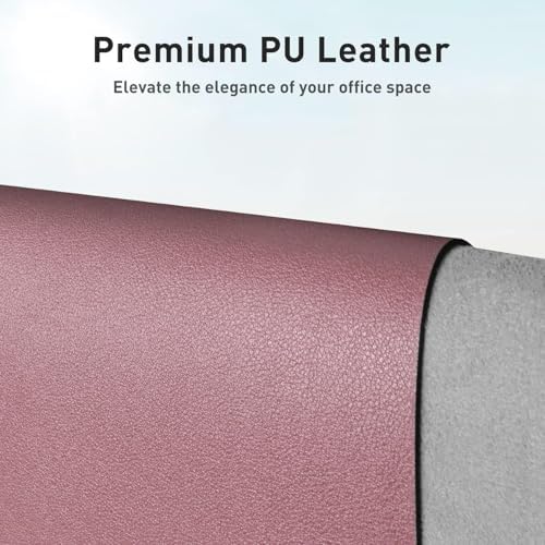 Bloss Dark Red Leather Desk Mat - 31.5" x 15.7"