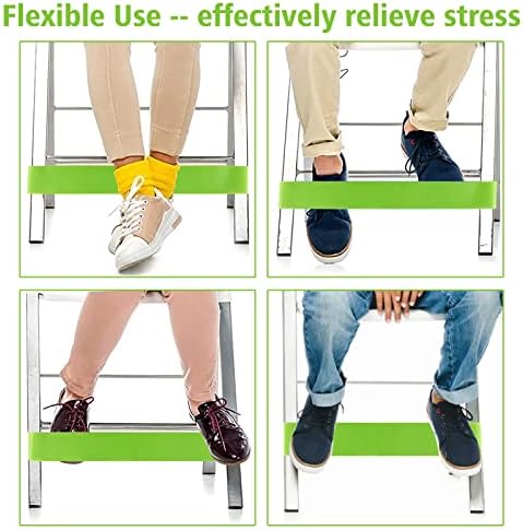 PLULON 15 Pack Chair Bands for Kids with Fidgety Feet Chair Stretch Foot Band Fidget Bands Flexible Seating For Classroom Elementary Chairs Desks - Green
