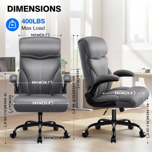 AreShark Leather Office Chair - Executive High Back Ergonomic Desk Chairs