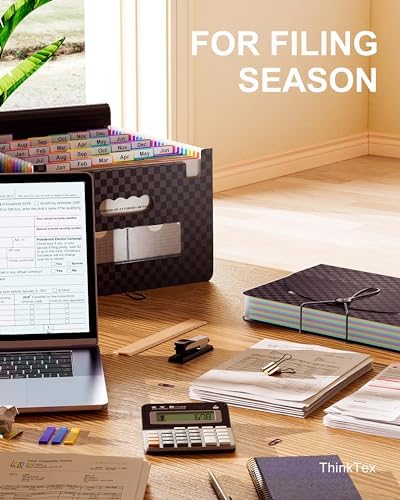 ThinkTex Accordion File Organizer, 26 Pockets Expanding File Folders