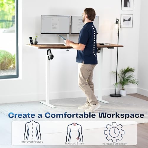 VIVO Rustic Vintage Brown 71 x 30 in Standing Desk, DESK-KIT-1W7N