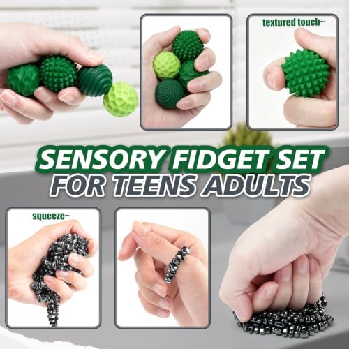 10 Pcs Magnetic Fidget Toys for Adults Teens Metal Sensory Toy Cool Gadgets