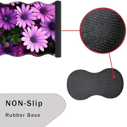 Mouse Pad with Wrist Support + Desk Mat + Coaster 3 in 1 Set, XL Large Gaming Mousepad Ergonomic Mouse Pads for Desk Computer Laptop Office,African Daisy