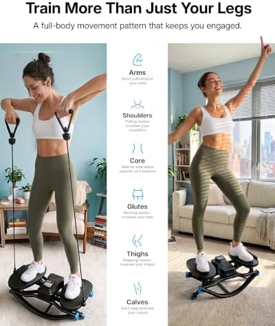 Merach Rocking Steppers for Exercise at Home, 3D Motion Stair Stepper