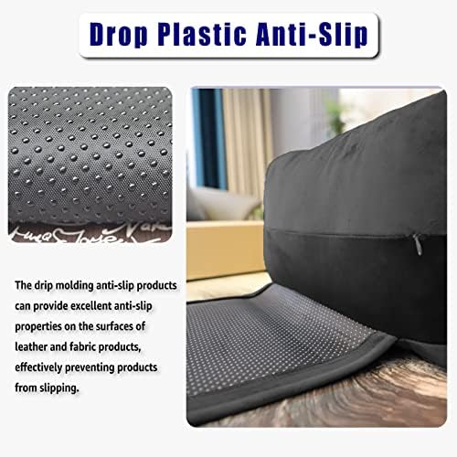 Velvet Recliner Headrest Pillow, Non-Slip Neck Support, Black
