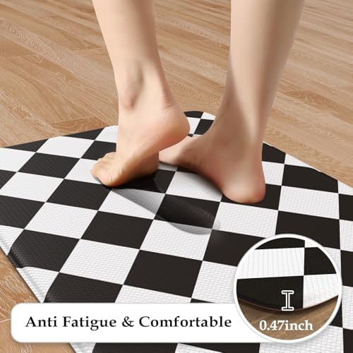 KIMODE Anti Fatigue Kitchen Mats for Floor,Farmhouse Rugs for Kitchen Floor
