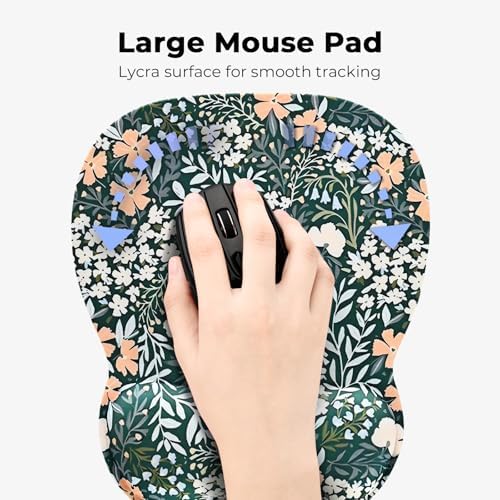 EooCoo Ergonomic Mouse Pad with Wrist Rest, Memory Foam Support Mousepad