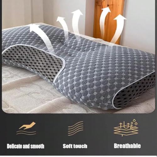 Cervical Neck Pillow 3D Ultra-Soft Neck Support Pillows Queen Size Set of 2