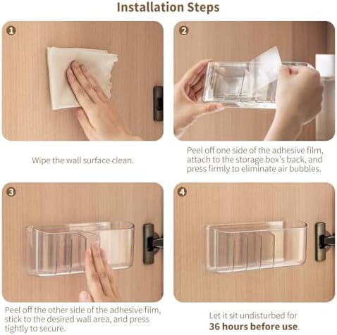 PAVSTINE 2 Pack Clear Adhesive Medicine Cabinet Shelves for Narrow Space