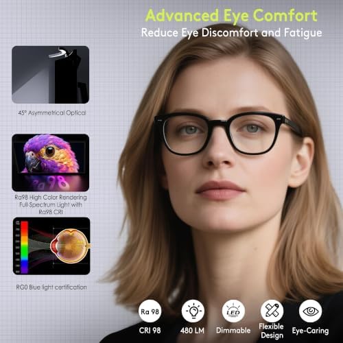 Quntis Curved Monitor Light Bar for 34"+ Ultrawide, Curve-Matching Pivoting