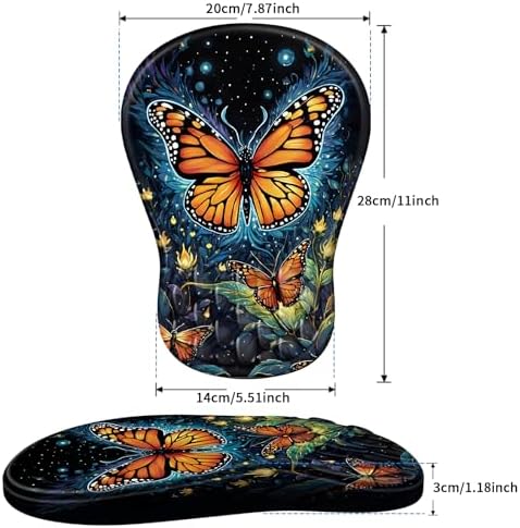 YIWEI Ergonomic Mouse Pad with Wrist Rest for Carpal Tunnel Pain Relief