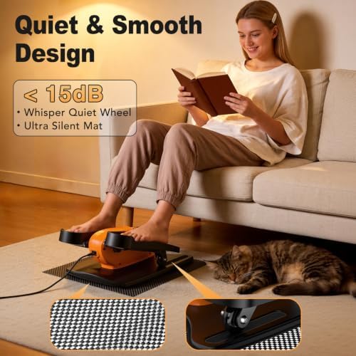 Under Desk Elliptical Leg Exerciser While Sitting for Seniors