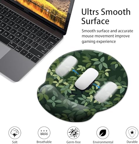 Mouse Pad Wrist Support,Ergonomic Mouse Pad with Wrist Rest,Comfortable Mousepad with Smooth Wrist Rest,Pain Relief Mouse Pads for Non-Slip Base,Computer,Laptop,Office & Home(Cat in The Meadow)