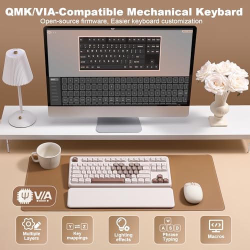 YUNZII B87 TKL Wireless Mechanical Keyboard (Brown Heart, MilkV2)