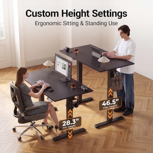 Claiks 40 x 24 Inch Black Electric Standing Desk