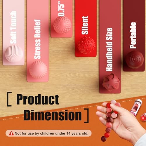 Magnetic Fidget Balls, 6 Pack Silicone Sensory Toys for Adults & Teens