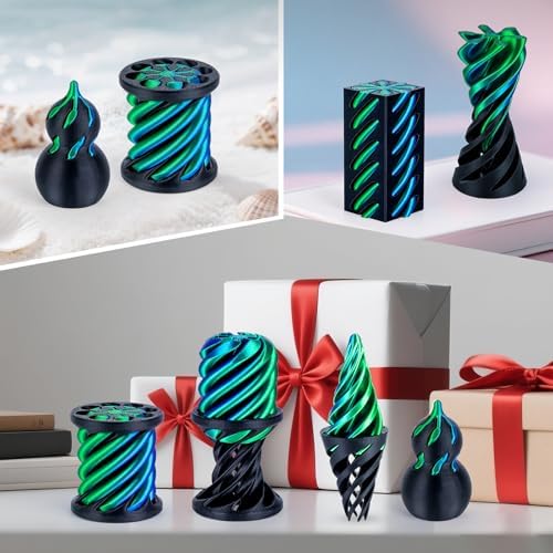3D Printed Fidget Toys (6 Pack), Impossible Cone & Pyramid Spiral Toy, Optical Illusion Passthrough Desk Toys for Adults & Kids, Stress Relief Sensory Fidgets for Anxiety, Cool Office Gifts, Pack4
