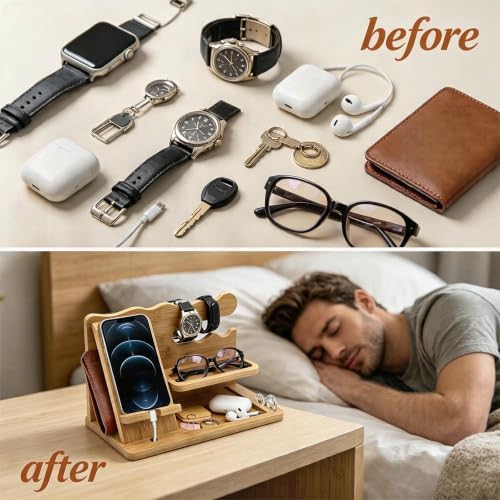 Desk Organizer Gifts for Men Women Dad Wife Husband Boyfriend