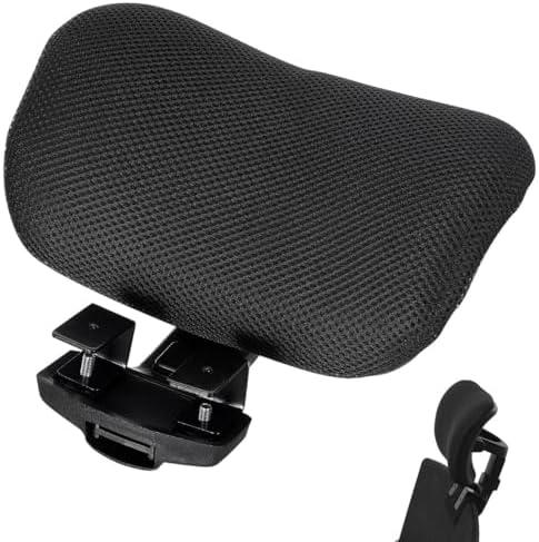 Tofficu Adjustable Computer Chair Head Cushion Office Chair Headrest Attachment Breathable Mesh Neck Protection Headrest Detachable Retrofit for Office Desk Chairs 11.02X8.66X3.93 in