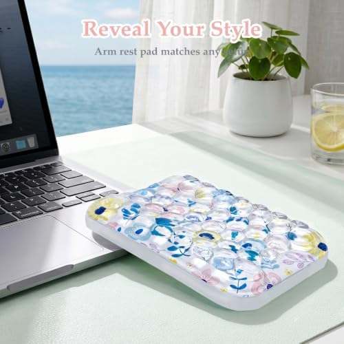 Ospelelf Gel Elbow Rest Pad, Ergonomic Arm Support for Desk, Daisy