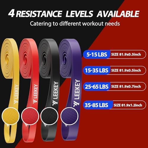 LEEKEY Resistance Bands Set for Pull Up Assistance & Exercise