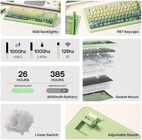 KiiBoom Phantom98 Lite 96% Wireless Mechanical Gaming Keyboard, VIA Custom