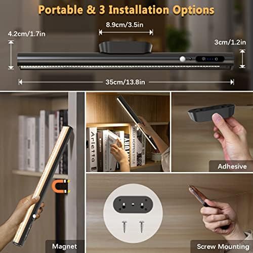 Hapfish Motion Sensor LED Light Bar Indoor,Under Cabinet Lighting Wireless