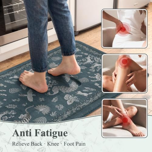 LEEVAN Anti Fatigue Kitchen Mats for Floor, Cushioned Kitchen Mat Set 2PCS