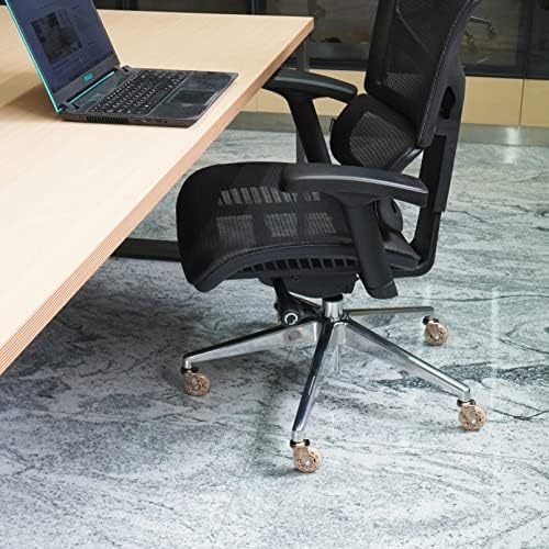 AXL 2.5" Office Chair Caster Wheels, Metallic Rose Gold