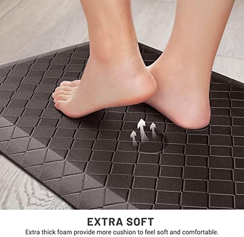 HappyTrends Kitchen Floor Mat - 4/5 Inch Thick Anti-Fatigue Kitchen Rug