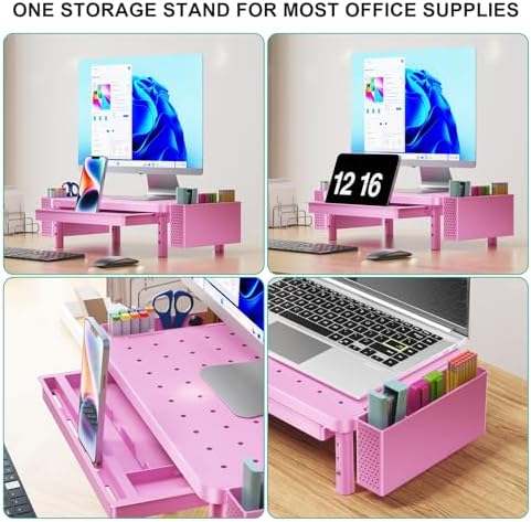 WALI Computer Monitor Stand with Storage and Pen Holder