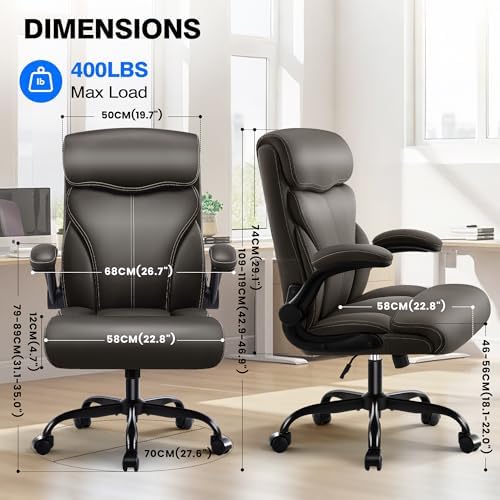 AreShark Leather Office Chair - Executive High Back Ergonomic Desk Chairs