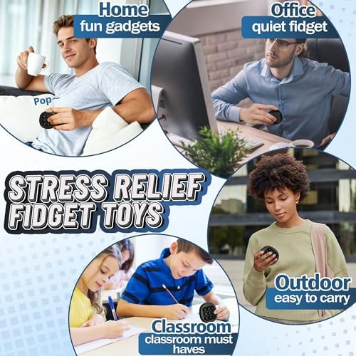 Fidget Toys Adults Stress Relief Figette ADHD Anxiety Office Desk Small Toys Stim Pain Fisgets Cool Gadgets Gifts for Teen Boys EDC for Men