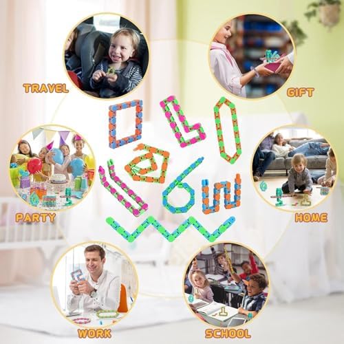 8Pcs Fidgets Wacky Tracks Fidget Toys for Kids Classroom Students Gifts
