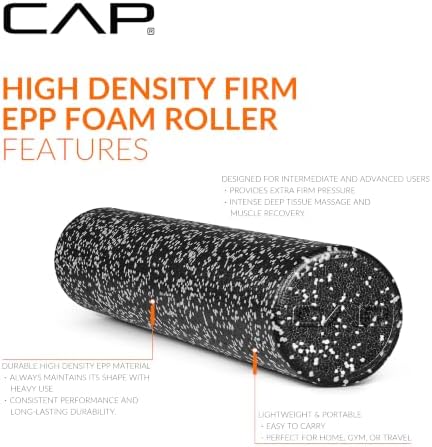 CAP 36-Inch Firm High-Density Foam Roller, Exercise & Recovery Massage, Speckled