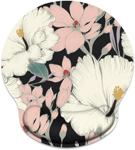Britimes Ergonomic Mouse Pad with Wrist Support, Floral Retro