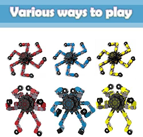 Transformable Fidget Spinners,6PCS Funny Sensory Fidget Toys Adults