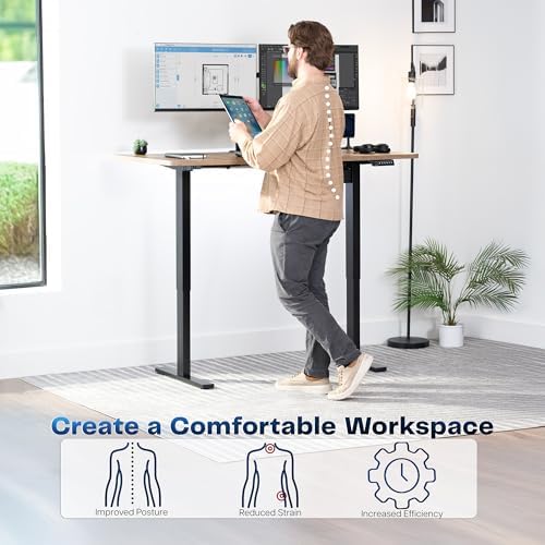 VIVO Reclaimed Wood 60 x 30 in Standing Desk, DESK-KIT-1B6P-30