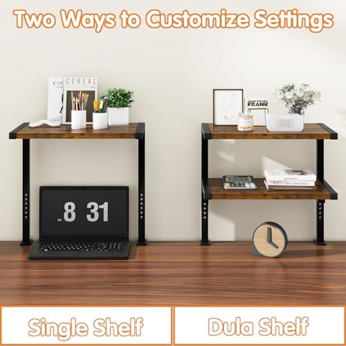 IBUYKE Clamp on Desk Organizer Shelf,Desk Extender Shelves UTMZ007H