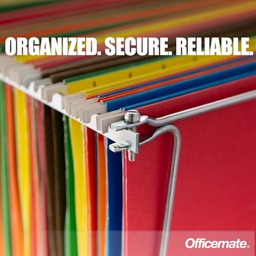 Officemate Hanging File Frame for Letter Size Hanging Folders, Adjustable Steel Drawer Organizer for Desks, Cabinets and Shelves, 24 to 27 Inch, Set of 2