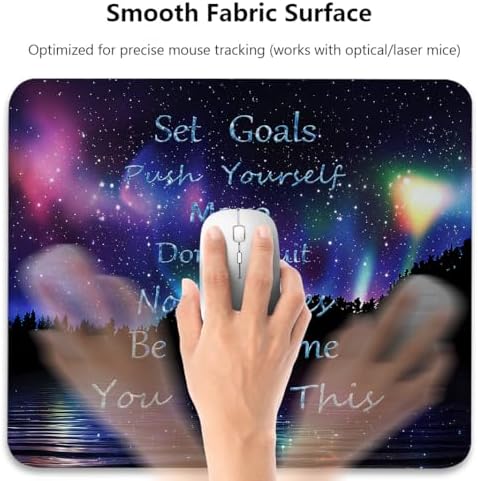 Inspirational Quotes & Aurora Borealis Mouse Pad, You Got This Desk Mat